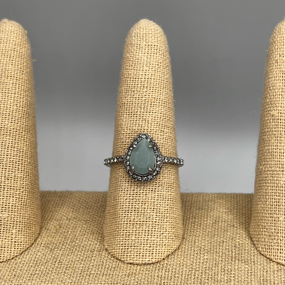 Teal Sequined Ring - Picture 2 of 3